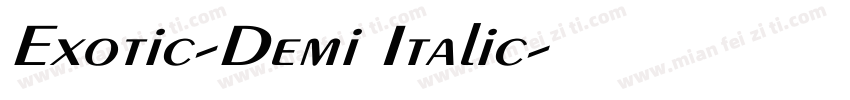Exotic-Demi Italic字体转换